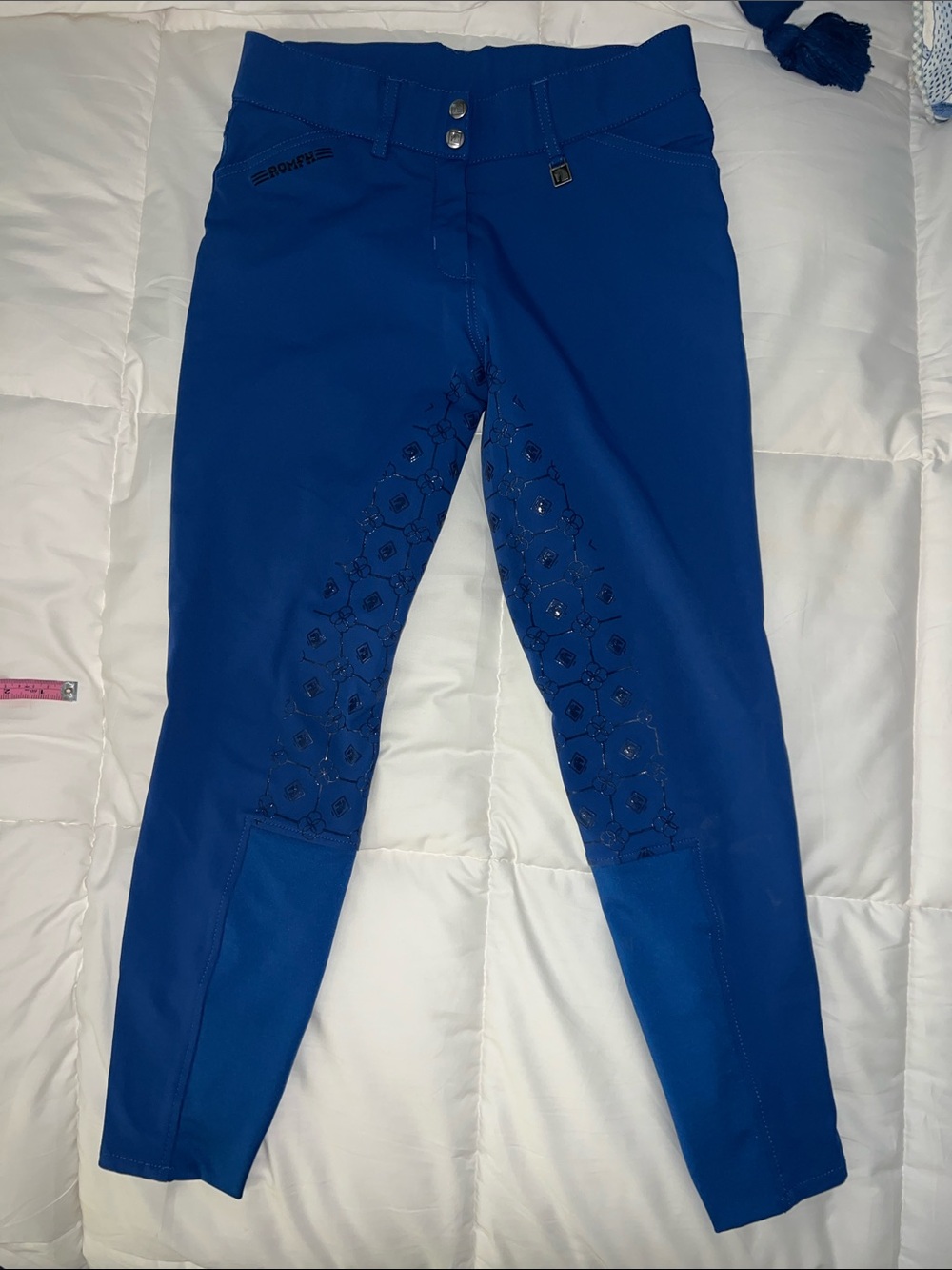Romfh Royal Blue Riding Breeches 28R - Picture 2 of 9